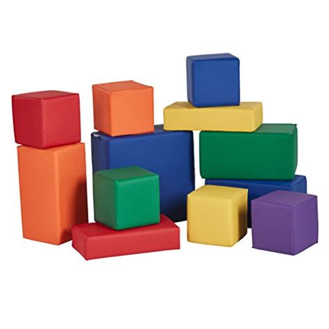 Ecr4kids Softzone Toddler Play Soft Blocks 12 Piece Primary Xamgaw