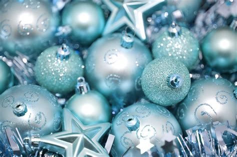Photo Of Cyan Blue Christmas Baubles Free Christmas Images