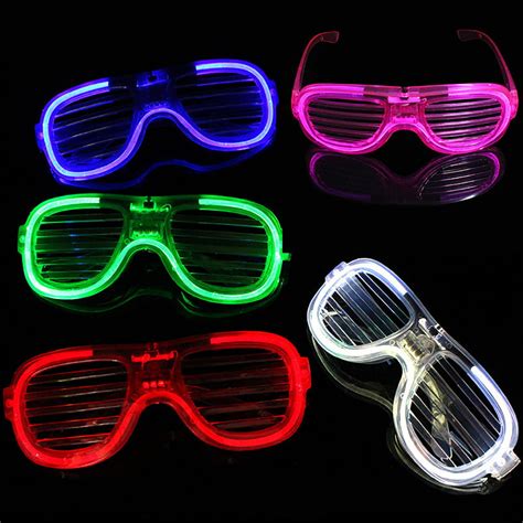 heitepabg led glasses light up glasses led shutter shades glasses for teens adult birthday neon