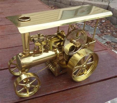 Wilesco Steam Traction Engine Model D407 Nice Clean All Brass Model