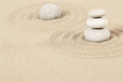 Balance Zen Stones In Sand Stock Photo Image Of Beach 30936620