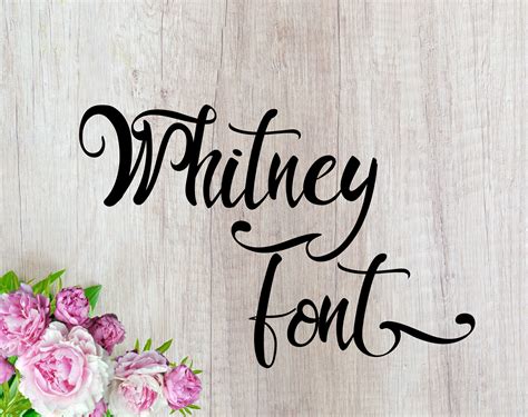 Whitney Font Font Otf Alphabet Svg Fonts Cutfile Calligraphy Font Svg