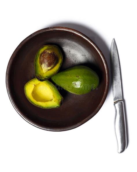 Fresh Half Ripe Avocado On Color Background Avocados Are Very Rich In