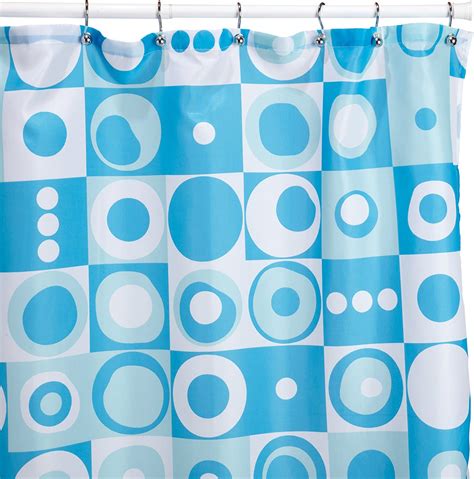 Interdesign Mod Square Shower Curtain Blue 72 Inch By 72