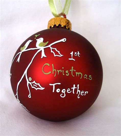 First Christmas Together Custom Personalized Ornament Red Etsy