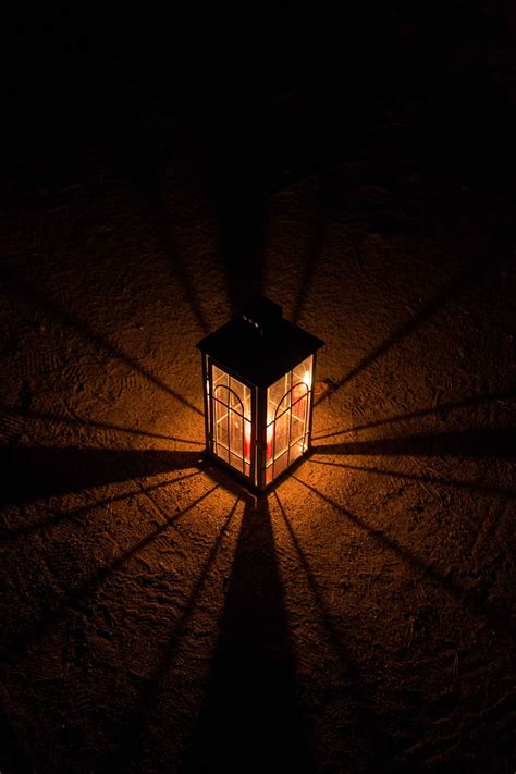 Hd Wallpaper Lantern Candle Light Shadow Night Dark Atmosphere