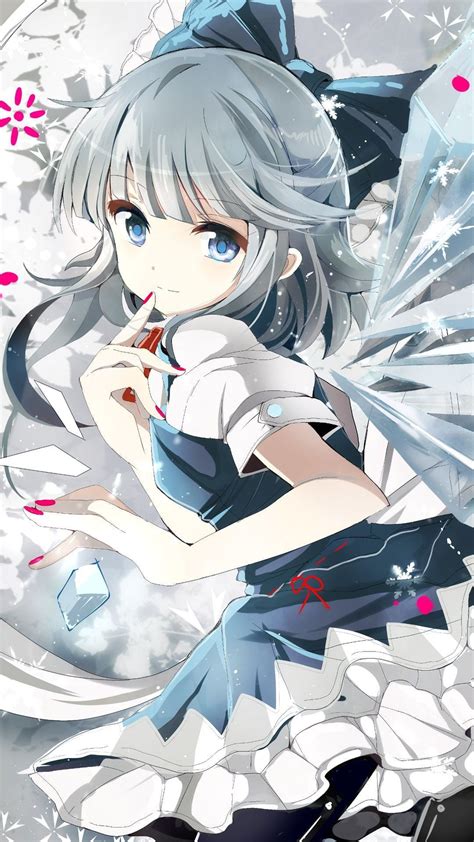 Anime Girls Cirno Touhou Grey Hair Hd Wallpaper Wallpaper Flare