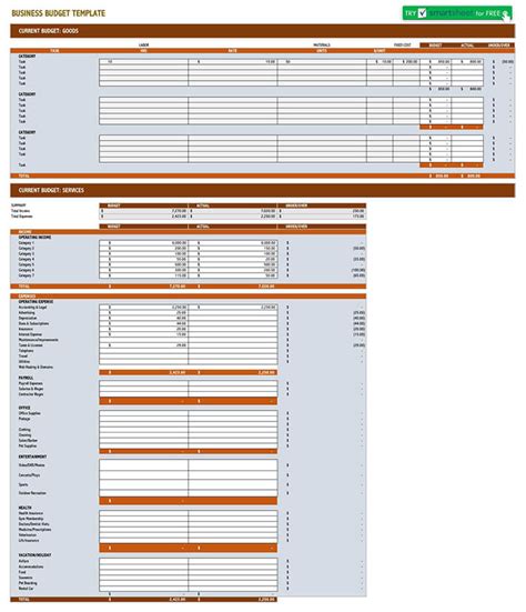 Download 36 Small Business Budget Template Creeper Of Sales