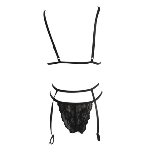Buy Sexy Lingerie V Neck Lace Bra Thong Ladies Lingerie Set Transparent