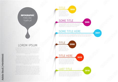Colorful Vertical Timeline Infographic 2 Stock Template Adobe Stock