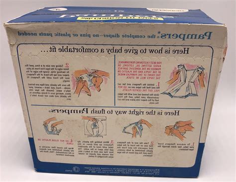 Vintage 1974 Pampers Diapers 12ct Box 11 23lbs Overnight