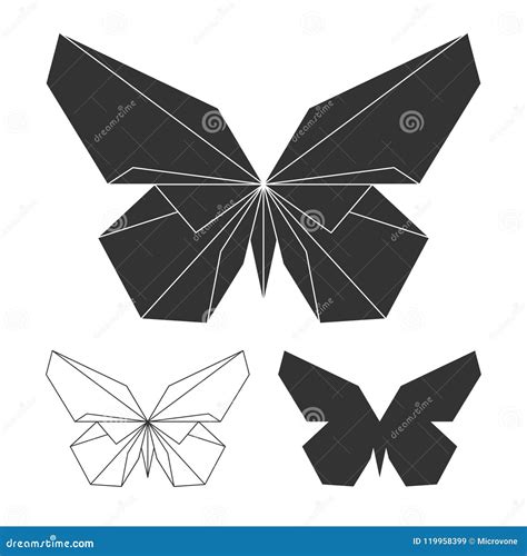Ensemble De Logo De Papillons Ligne De Vecteur Et Papillon De