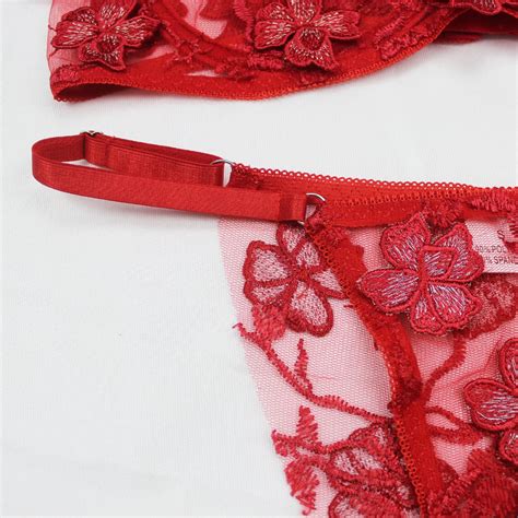 Hot Selling European And American Womens Sexy Underwear Tulle Embroidery Tempting Girl Gather