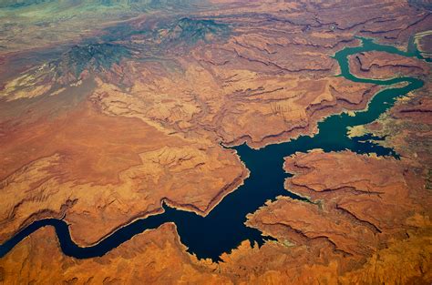 Wallpaper From Above Usa Lake Landscape Desert Earth Aerial