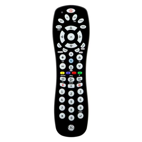Ge 6 Device Universal Tv Remote Control In Black 34459 The Home Depot