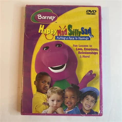 Barney Dvd Lot Of 2 Barney Happy Mad Silly Sad Dvd Barneys Adventure
