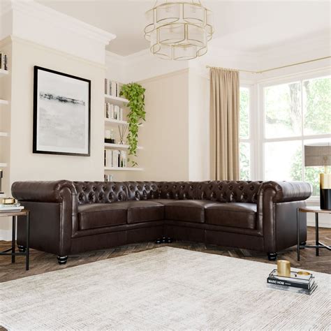 Black Leather Chesterfield Corner Sofa Sofa Design Ideas