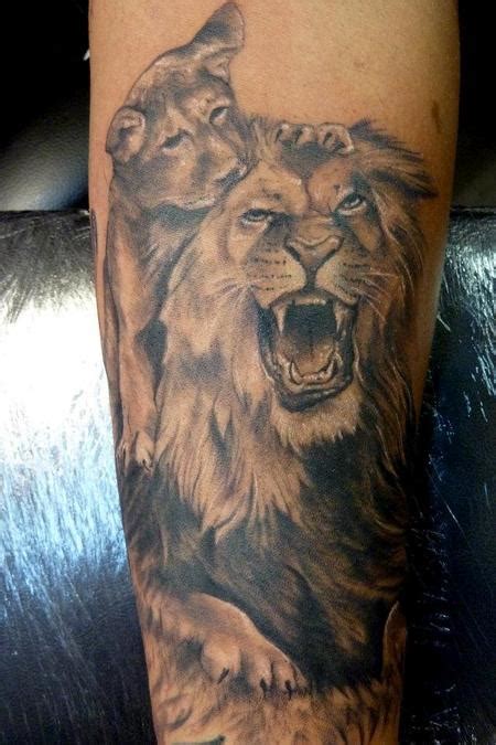 Lion And Cub By Mully Tattoos