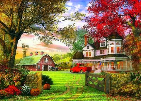 Pumkin Farms Lovely Fall Seasons Paintings