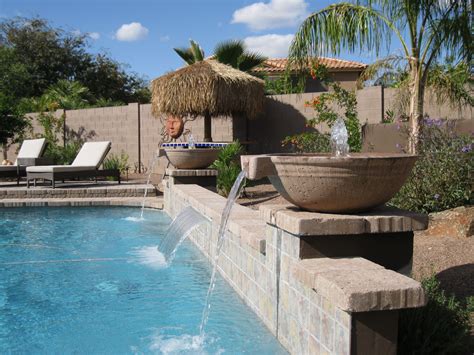 How to build a water feature for pool. Cool Swimming Pool Water Fountain - HomesFeed