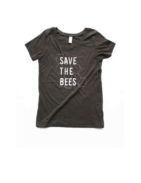 Bees Shirt Womens Scoop Neck Save The Bees Shirt Black Etsy