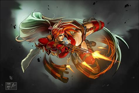Battle Chasers Red Monika By Alexartin On Deviantart