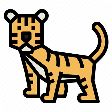 Tiger Mammal Wildlife Animal Zoology Icon Download On Iconfinder