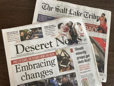 Both Newspapers In Utahs Capital Print Final Daily Editions Utah