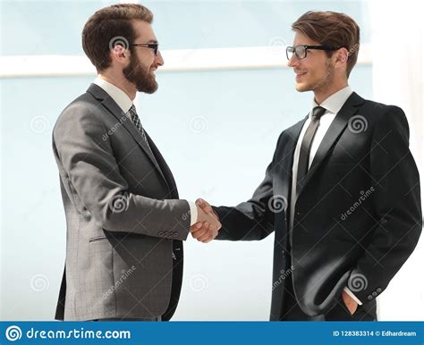 Two Business People Shaking Hands Stock Photo Image Of Project