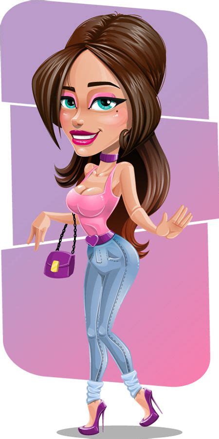 pin on female vector characters woman cartoons