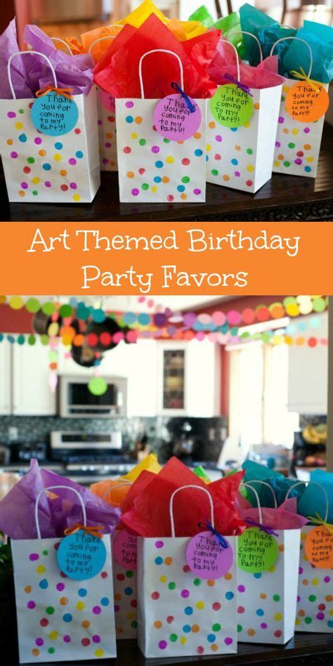Fun And Usable Art Themed Birthday Party Favors Evolving Motherhood