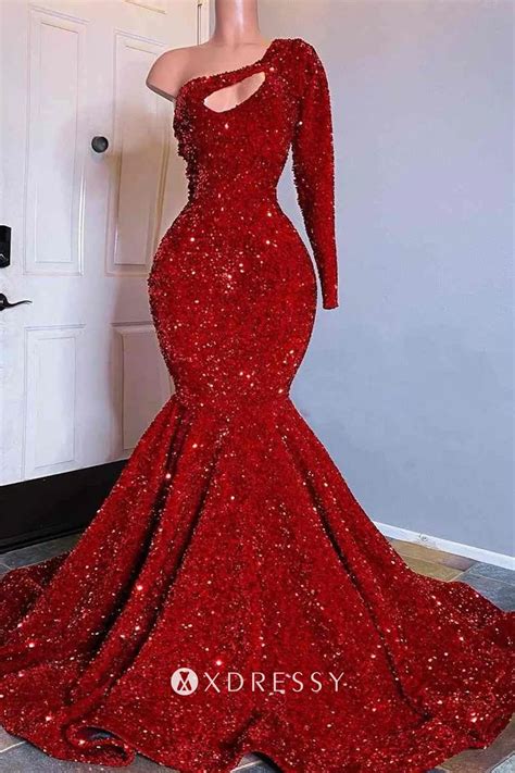 red shimmer gown dresses images 2022