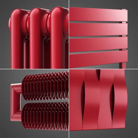 Interior Design Radiator In Ruby Red RAL 3003 HOTHOT RADIATORS