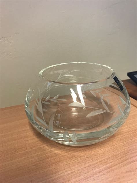 Gleneagles Crystal Glass Hand Cut Bowl Vintage Glass Bowl Etsy