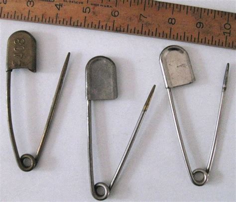Giant Vintage Safety Pin Metal Wall Decor