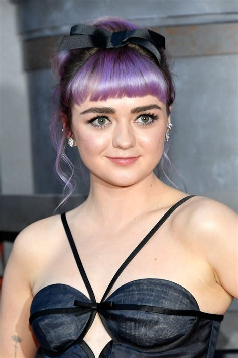 Maisie Williams With Purple Hair April 2019 Popsugar Beauty Photo 10