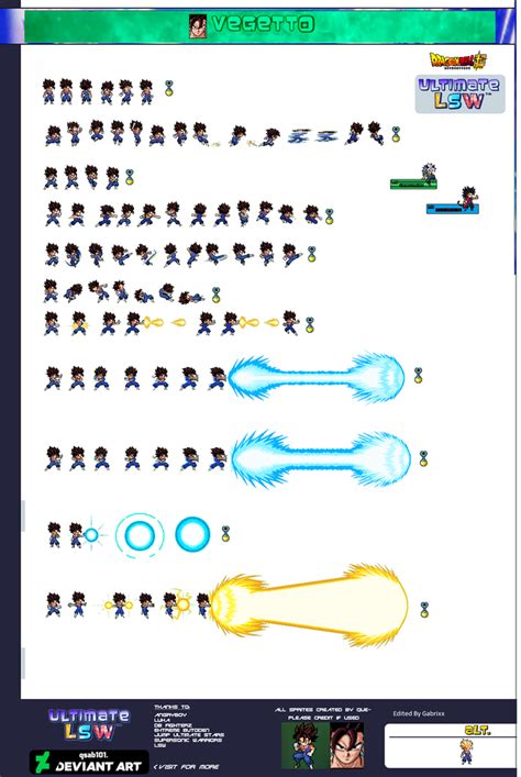 Vegito Blue Heroes Ulsw Sprite Sheet By Lityangster5 On Deviantart Images