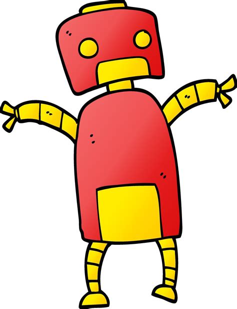 Cartoon Doodle Robot Dancing 12141791 Vector Art At Vecteezy