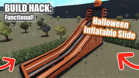 Inflatable Halloween Slide Build Hack Bloxburg Roblox Robuilds