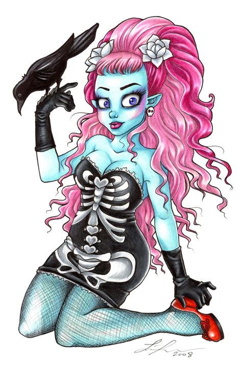 Psychobilly Zombie Pin Up Drawing Psychobilly Pinup By ~melaleuca On Deviantart Dee Pin Up