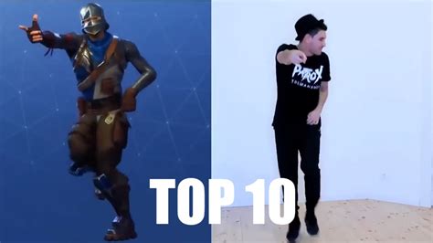 Top 10 Fortnite Dances In Real Life Youtube