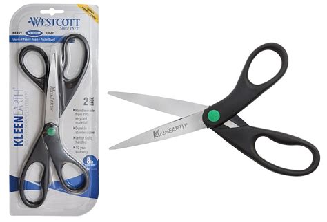 Westcott 2 Pack Kleenearth 8 Straight Stainless Steel Scissors 203