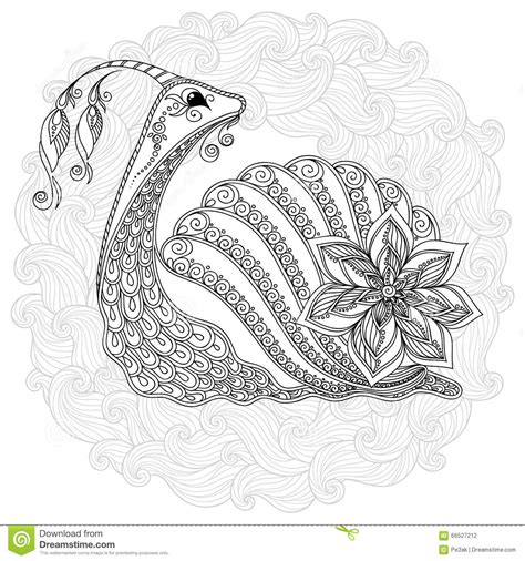 Dreamstime is the world`s largest stock photography community. Pattern For Coloring Book. Illustration Of A Snail. Stock ...