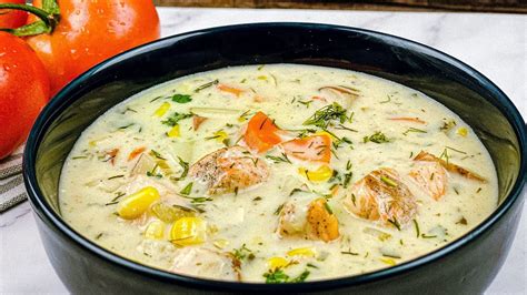 Super Easy And Delicious One Pot Salmon Chowder Recipe Youtube
