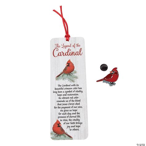 Religious Cardinal Pins On Bookmarks
