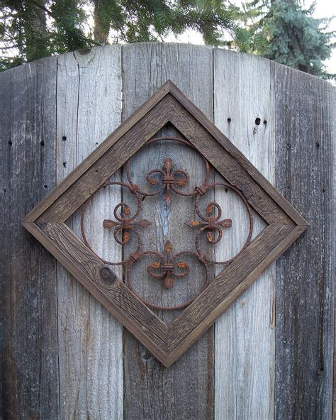 Country Chic Wall Decor Rustic Framed Steel Wall Decor For