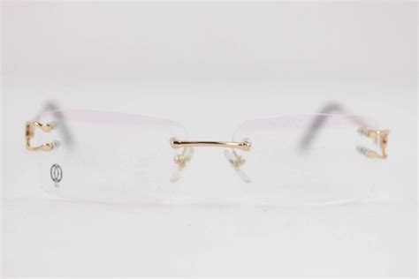 Cartier Paris Gold Metal Rimless Frame 3303 53 17 140 Eyewear W Box At 1stdibs