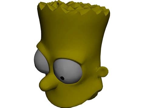 Simpsons Bart Head 3d Model 3dcadbrowser