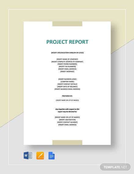 58 Project Report Samples Word Pdf Docs