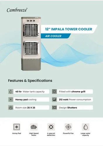 Cambreeze Impala Tower Air Cooler At Best Price In Ahmedabad By Aayush